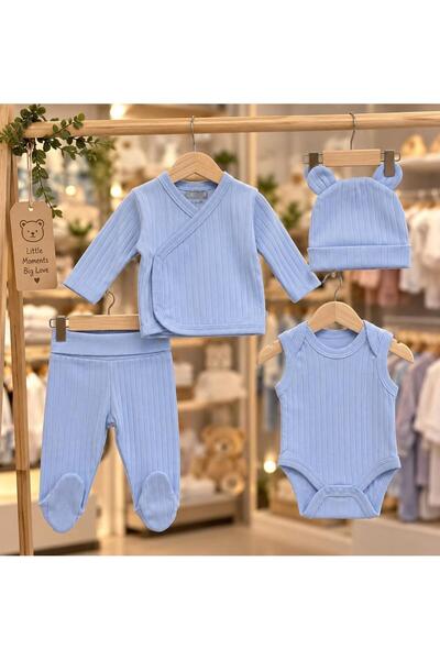 canmana kids&baby 4 مجموعات من ملابس الأطفال حديثي الولادة، مصنوعة من القطن ب...