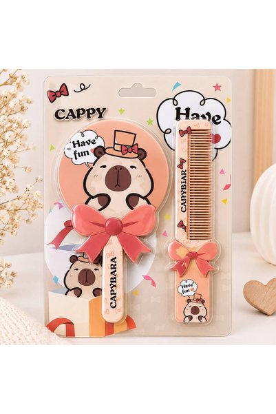 KIZ ÇOCUK SEVİMLİ DESENLİ AYNA SET