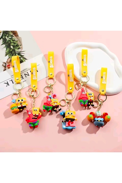 womistore Spongebob and His Friends Double Figure Keychain
