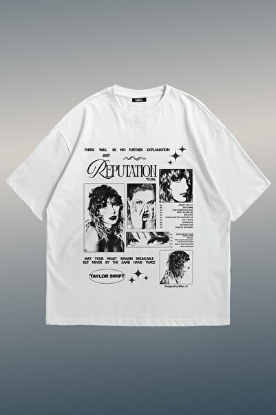Grove Fashion Taylor Swift Reputation Printed Unisex Oversize T-Shirt