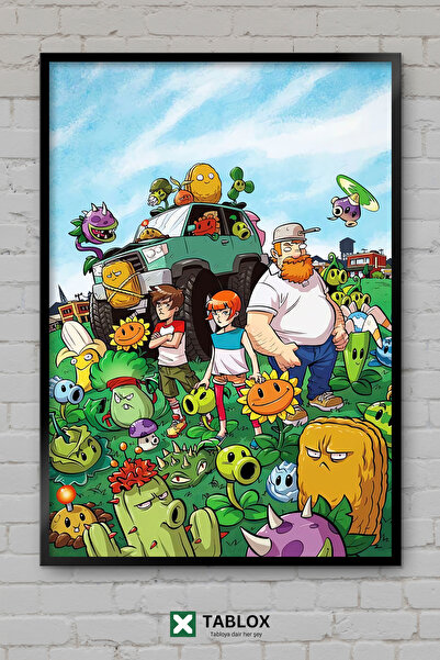 TABLOX Plants Vs Zombies Plants Zombies Game Poster Frame View Decorative MDF...