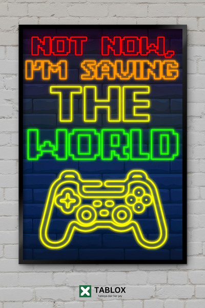 TABLOX Αφίσα Gaming Gamer Neon Gamer Decor Τέχνη τοίχου με διακοσμητικό πλαίσ...