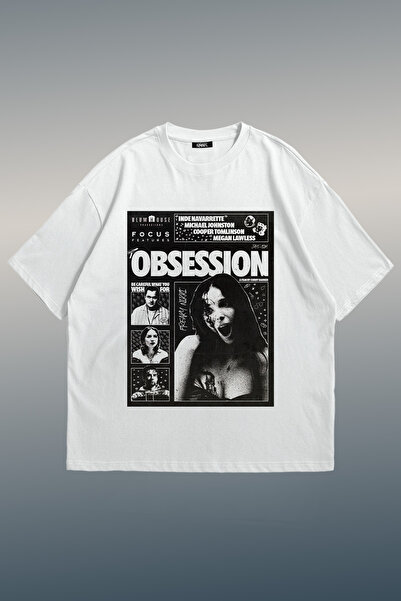 Grove Fashion تي شيرت مطبوع عليه فيلم Obsession للجنسين مقاس كبير