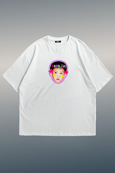 Grove Fashion Bts Baby Seok Jiin Printed Unisex Oversize T-Shirt