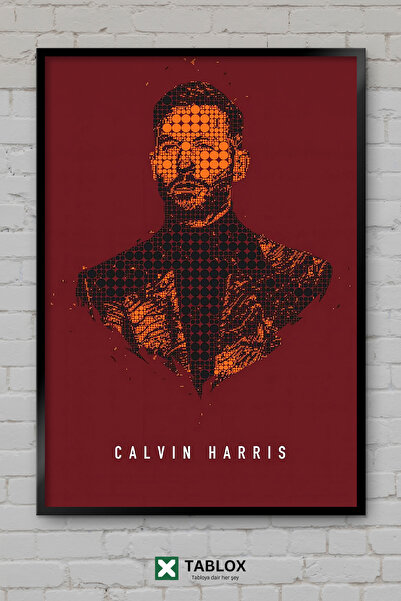 TABLOX Calvin Harris Dj Producător de muzică electronică Portret înrămat Tabl...