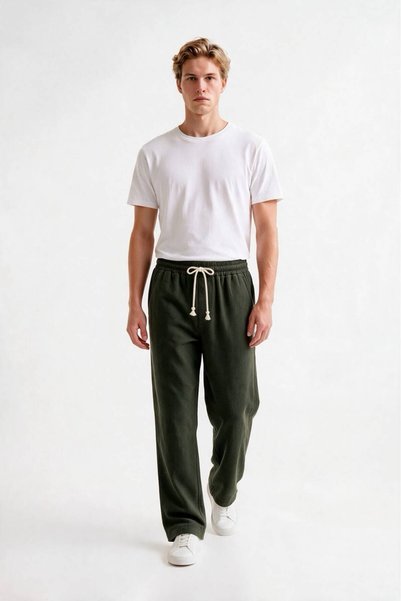 VESTRO Muslin Look Baggy Sweatpants with Wide Legs and Comfortable Fit