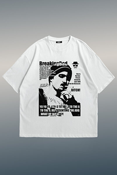 Grove Fashion Breaking Bad Printed Unisex Oversize T-Shirt