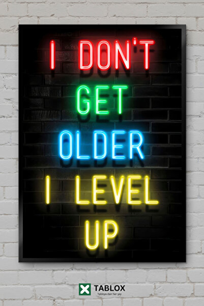 TABLOX I Level Up Seviye Atla Gaming Motivational Poster Frame Εμφάνιση διακο...