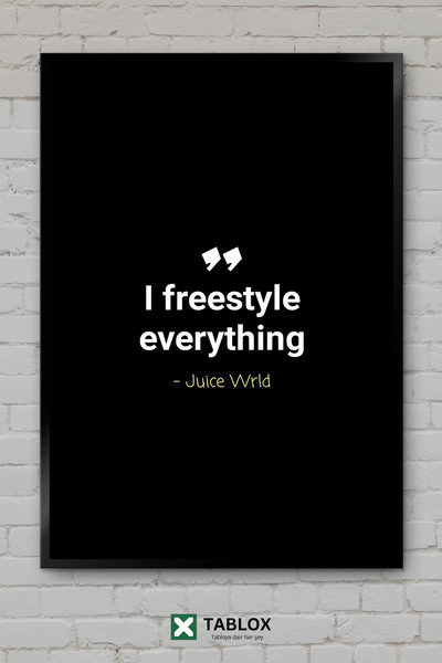TABLOX Citati Juice Wrld Rapper Rap Pevač Citat Muzika Okvir Izgled Dekorativ...