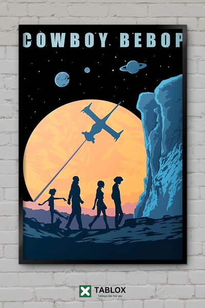 TABLOX Cowboy Bebop Anime Space Cowboy Jazz Cadru decorativ cu aspect retro j...