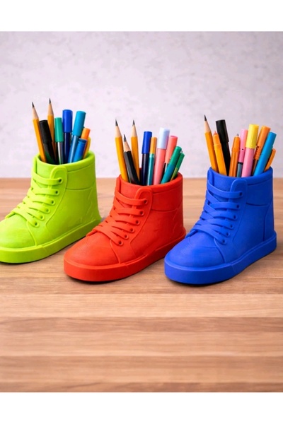 Figür Dünyası Miniş Oyuncaklar Pen Holder Shoe Themed Desktop Organizer Pen H...