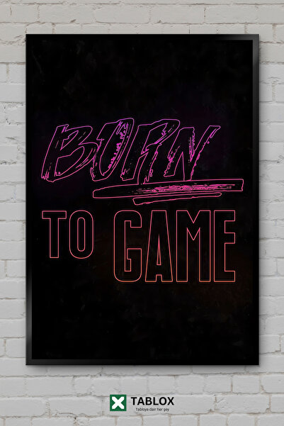 TABLOX Born To Game - Διακοσμητική αφίσα MDF με κορνίζα για τους λάτρεις των ...