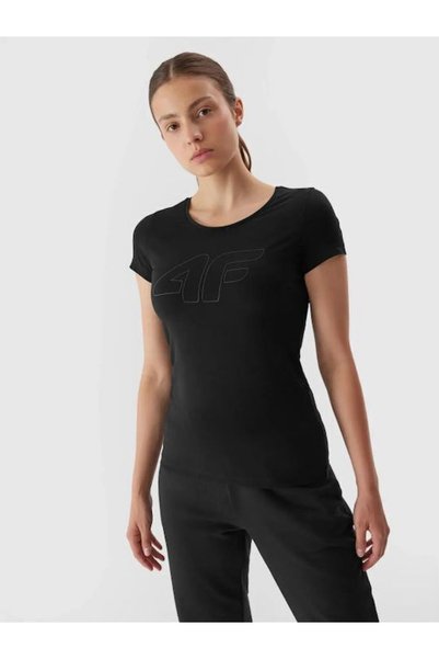 4F Γυναικείο T-shirt Μαύρο