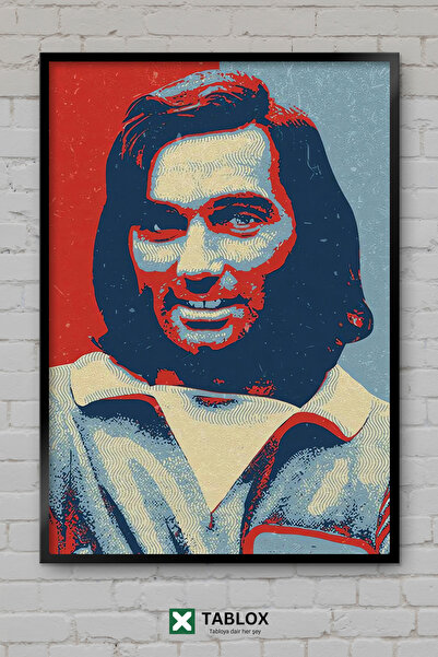 TABLOX Džordž Best, legenda fudbala, irski fudbalski poster, okvir, dekorativ...