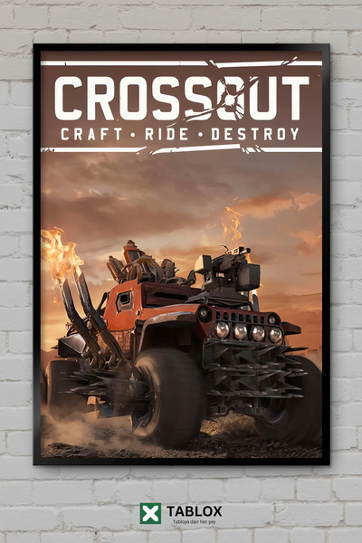 TABLOX Poster de acțiune Crossout Game Car Battle Action, tablou decorativ în...
