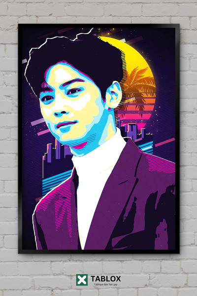 TABLOX Cha Eunwoo Astro Kpop Idol Korejska Muzika Poster Okvir Izgled Dekorat...