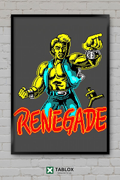 TABLOX Renegade Rebel Game Poster cu personaj de acțiune cu aspect decorativ ...