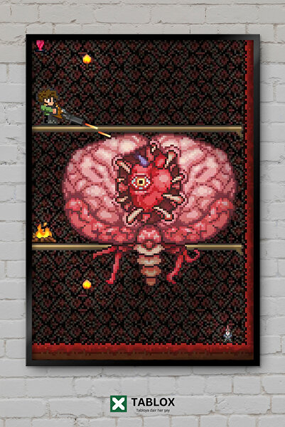 TABLOX Terraria Game Game Boss Action Poster Framed Decorative Mdf Painting