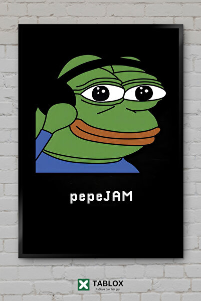 TABLOX Pepejam Pepe Frog Meme Αστεία αφίσα τέχνης με κορνίζα Διακοσμητικός πί...