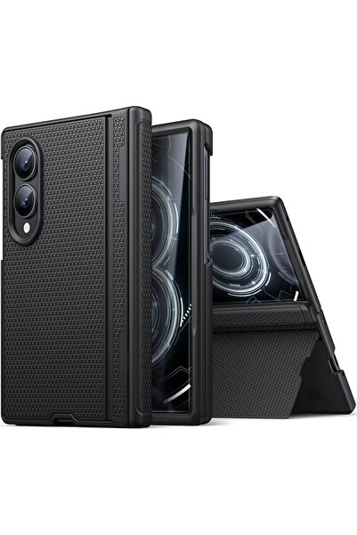 GENERAL for Samsung Galaxy Z Fold 8 Case with Stand, Hinge Protection, Black