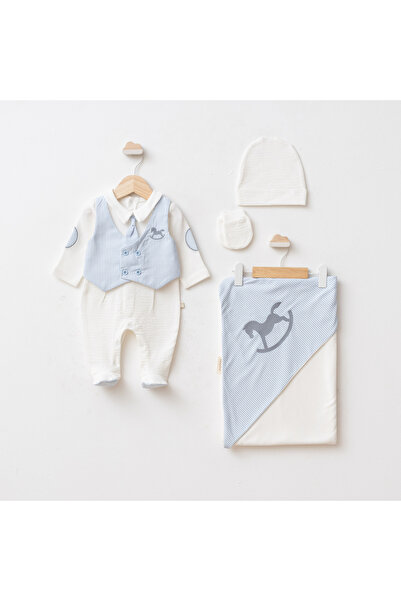 lisaloom baby & kids Henry Royal Horse Baby Boy 4-Piece Premium Newborn Set 0...