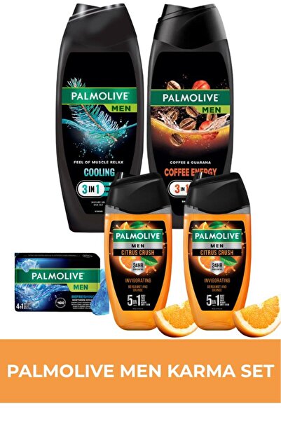 Palmolive Men 250 ml x4 Karma Set (Citrus Fresh x2 + Coffee Energy + Muscle C...