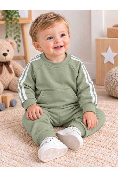 krm kerem bebe Cotton Comfortable Fit Top and Bottom Two-Piece Baby Pajama Set