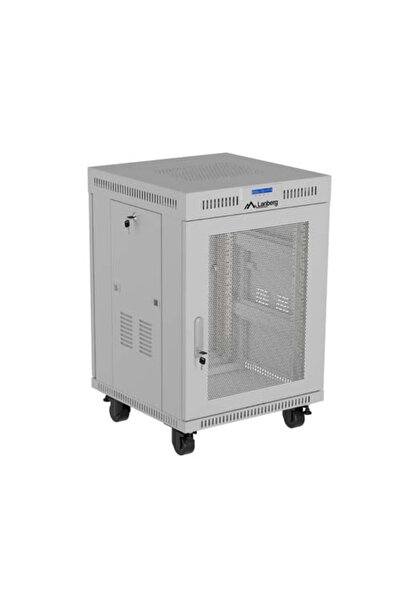 Lanberg 19" Wall-mounted rack cabinet 15U/600X800 (FLAT PACK) WITH MESH DOOR