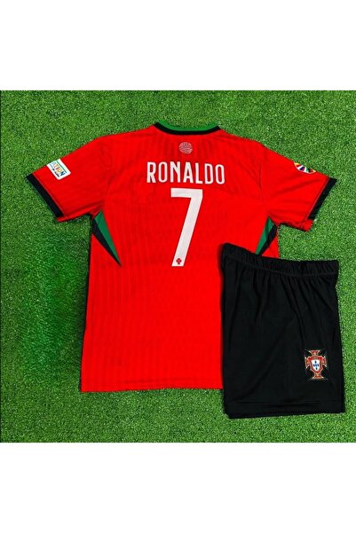 Forma Portekiz C. Ronaldo 7 Çocuk Futbol Forması Kırmızı