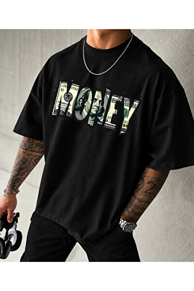 LUQES MEN'S WEAR Premium Unisex Baskılı %100 Pamuklu Bisiklet Yaka Kısa Kollu...