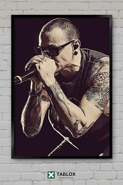 TABLOX Αφίσα Linkin Park Group Music Rock Nu Metal, Διακοσμητικός πίνακας MDF...