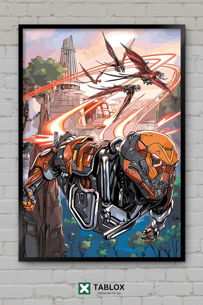 TABLOX Poster de acțiune Anthem Video Game Space Armor, cu aspect de cadru de...
