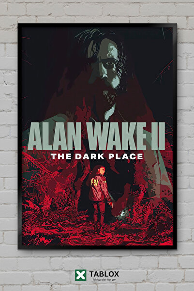 TABLOX Alan Wake Video Game Horror Thriller Αφίσα σε πλαίσιο εμφάνισης διακοσ...