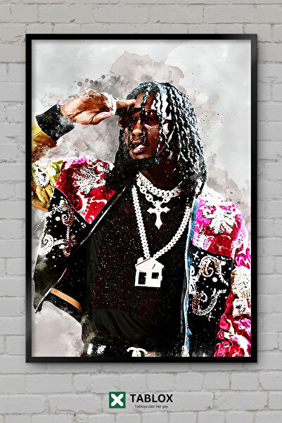 TABLOX Αφίσα μουσικής ραπ χιπ χοπ Offset Migos, διακοσμητικός πίνακας MDF με ...