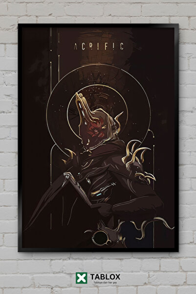 TABLOX Warframe Science Fiction Space RPG Αφίσα παιχνιδιού με διακοσμητικό πλ...