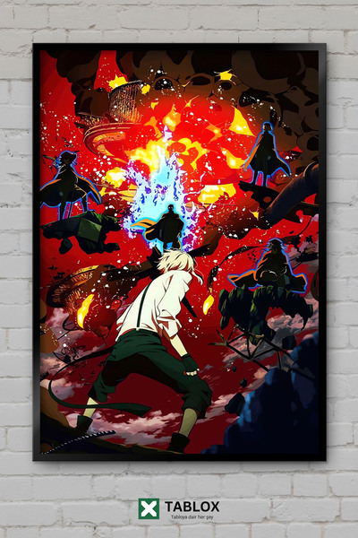 TABLOX Bungo Stray Dogs Ανιμέ Μάνγκα Ιαπωνική Αφίσα με Χαρακτήρες Κορνιζαρισμ...