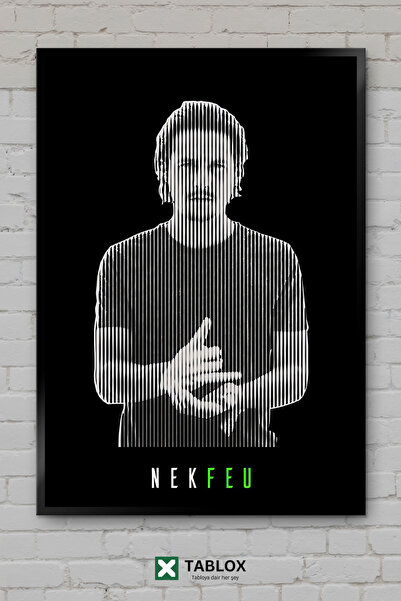 TABLOX Nekfeu Rapper Ράπερ Γαλλική Μουσική Χιπ Χοπ Αφίσα με Πλαίσιο Διακοσμητ...
