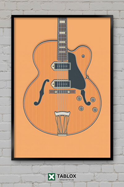 TABLOX Vintage Hollow Body Guitar Ακουστική ηλεκτρική κιθάρα με διακοσμητικό ...