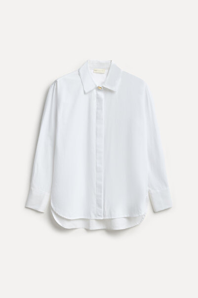 Mudo Women's White Regular Fit Long Sleeve Shirt