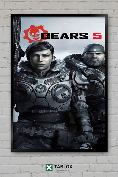 TABLOX Gears 5 Game Cover Art Action Shooter Εμφάνιση πλαισίου Διακοσμητικός ...