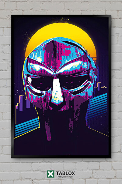 TABLOX Mf Doom Ράπερ Ράπερ Χιπ Χοπ Μουσική Μάσκα Καλλιτέχνης Πλαισιωμένο Διακ...