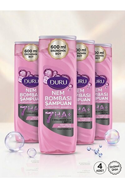 Duru Şampuan Nem Bombası 600 Ml X 4 adet