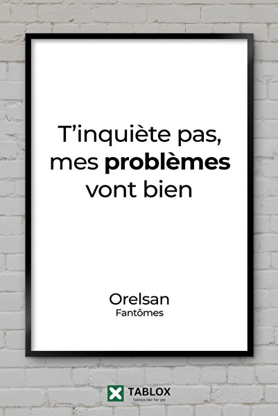 TABLOX Orelsan Ράπερ Γαλλική αφίσα χιπ χοπ με εμφάνιση πλαισίου, διακοσμητικό...