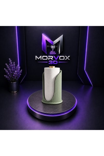 Morvox 3D Modern Kağıt Havlu Tutucu – Dekoratif Tezgah Üstü Rulo Havluluk