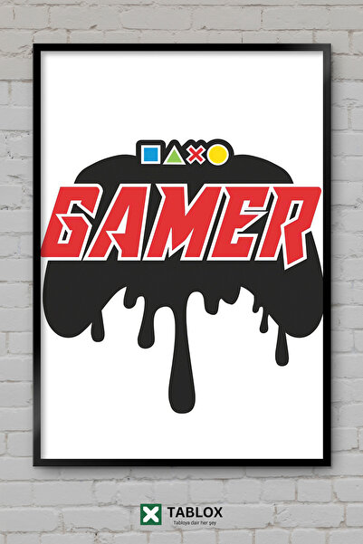 TABLOX Gamer Player Gaming Neon Αφίσα Διακοσμητικό Τέχνημα Τοίχου Διακοσμητικ...