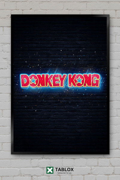 TABLOX Декоративна MDF картина с ретро визия на героя на играта Donkey Kong о...