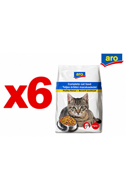 Aro 6 pieces - Dry Cat Food with Chicken Flavor 1 Kg