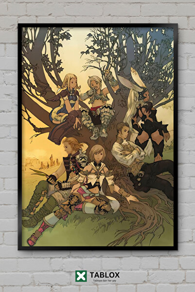 TABLOX Final Fantasy Βιντεοπαιχνίδια RPG Φανταστική Ιαπωνική αφίσα με διακοσμ...