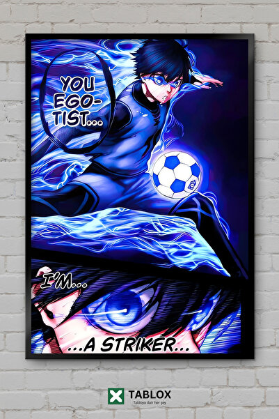 TABLOX Blue Lock Anime Manga Ποδόσφαιρο Ιαπωνική Αφίσα με Χαρακτήρες Κορνιζαρ...
