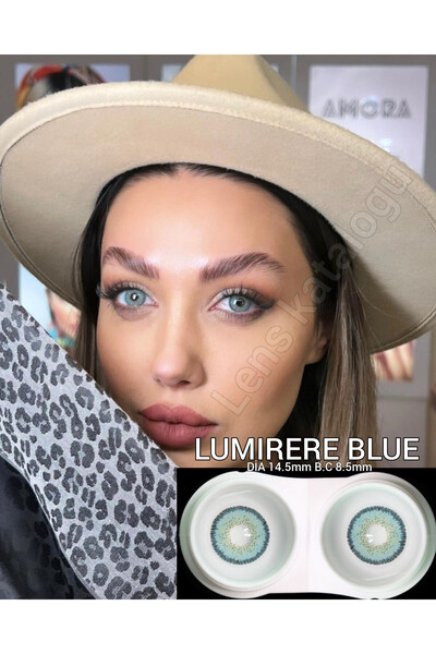 Eyeshop GÖZ LENSİ LUMIRERE BLUE MAVİ TONDA hareli damarlı Geniş pupilli doğal...